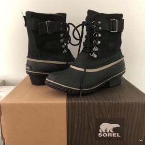 Sorel Black Winter Fancy Lace II Boots